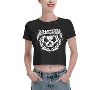 Rockband Leak Navel T-shirt pour femme avec imprimé et graphisme innovant, col rond, manches courtes, haut hip-hop décontracté, Killswitch-1, S