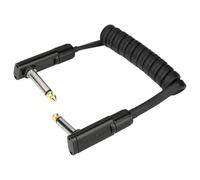 RockBoard Black Coiled Series Flat Patch Cable - 50 cm / 19 11/16"