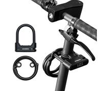 ROCKBROS Antivol U pour Trotinette Electrique, Cadenas à Combinaison Velo PVC avec 4 Chiffres Intelligent Code, Serrure de Câble à Haute Sécurité pour E-scooter Motos Skateboard