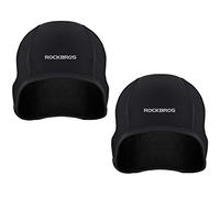 ROCKBROS Bonnet sous Casque Vélo Polaire Thermique Homme Femme, Cyclisme Casquette Hiver Coupe-Vent Running Sport Vélo Moto Cap Taille Élastique Universel, Noir 2pcs
