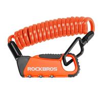 ROCKBROS Câble Antivol à Combinaison pour Casque de Moto avec Câble en Acier de 120cm et 4mm d'épaisseur, Antivol pour Skis avec Code Numérique pour Vélo Léger pour Scooter E-Bike Scooter Poussette
