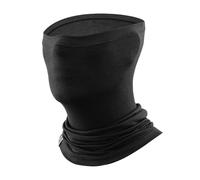 ROCKBROS Cagoule Demi-Masque Mérinos-Lyocell, Tour de Cou Respirant et Extensible, Cache-Cou Moto Ski Vélo, Multifonction pour Homme & Femme Noir