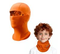 ROCKBROS Cagoule Polaire Cyclisme Garçon Fille Adolescent Coupe-Vent Automne Hiver Balaclava Enfant Respirant Thermique Souple Confort Sous Casque Sports Vélo Snowboard Ski Course Polyester Orange
