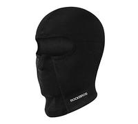 ROCKBROS Cagoule Polaire Homme Balaclava, Tour de Cou à Capuchon pour Myope Hiver Homme Femme Coupe-Vent Respirant Élastique Thermique, Masque pour Moto Vélo Ski Running, Noir