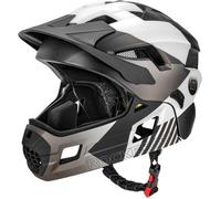 ROCKBROS Casque Enfant BMX Intégral VTT, Mentonnière Amovible, Taille S (48-54cm), Certifié CE Titane S