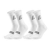 ROCKBROS Chaussettes de VTT en Nylon Respirant Absorbant, Résistantes Antidérapantes Chaussettes de Sport pour Cyclisme Running Basketball Homme Femme Blanc M