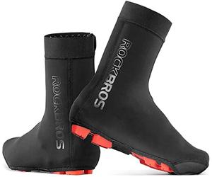 ROCKBROS Couvre-Chaussures Cyclisme Hiver, Protège Chaussures de Vélo Route Chaudes Coup-Vent Imperméables, Surchaussures de VTT Polaires Résistants Protection de Chauaasures pour Homme Femmes