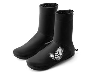 ROCKBROS Couvre-chaussures de Vélo Chaud avec Fermeture à Glissière Guêtres de Randonnée d'Hiver pour Hommes Femmes Couvre-chaussures de Vélo Hydrofuges pour VTT, Vélo de Course, Vélo Gravel, -5 à 10℃