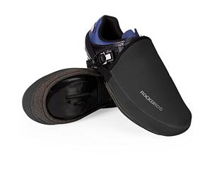ROCKBROS Couvre-Chaussures Déperlantes Demi, Surchaussures de Cyclisme pour Homme Femmes Coupe Résistant à l’Usure pour Chaussures de Cyclisme VTT Vélo de Route Noir S