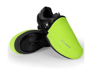 ROCKBROS Couvre-Chaussures Déperlantes Demi, Surchaussures de Cyclisme pour Homme Femmes Coupe Résistant à l’Usure pour Chaussures de Cyclisme VTT Vélo de Route Vert M