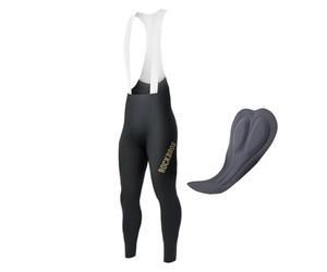ROCKBROS Cuissard Long Cycliste Homme à Bretelles, Pantalons de Vélo 3D Rembourrés Haute Élasticité Respirants Séchage Rapide sans Couture, pour Printemps Été Automne, VTT Route, Noir XL