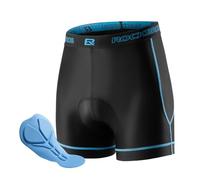 ROCKBROS Cuissard Vélo Homme, sous-vêtements de Vélos Cuissard VTT Respirant 3D Padded, Short Homme Confortable Culotte Élastique pour VTT Vélo de Course MTB, Noir M