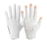 ROCKBROS Gants de Cyclisme Homme Femme, Gants VTT avec Écran Tactile Tous Doigts, Antichoc Antidérapants et Respirants - Idéal pour Vélo de Route, VTT et Activités Extérieures, Blanc S