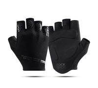 ROCKBROS Gants de Vélo Demi-Doigts d’été, Gants de Cyclisme VTT Homme Respirant Antidérapant Absorbant Chocs pour Homme Femme, Noir Vert