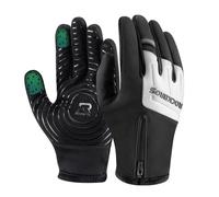 ROCKBROS Gants de Vélo Polaire Hommes Femmes Écran Tactile Gants Hiver Chaud Sport en Plein Air Coupe-Vent Gants de Course Thermique pour Vélo Ski Randonnée Courir VTT M
