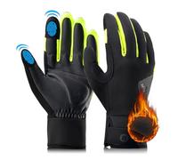 ROCKBROS Gants d'hiver Chauds, Gants Doublure Chauffants à Ecran Tactile Coupe-Vent, Gant Cyclisme Respirant Antidérapant Anti-Choc, Gants de Sport pour VTT Vélo Course Escalade Randonnée Homme Femme