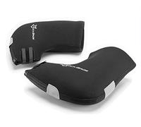 ROCKBROS Gants Polaire Guidon Plat de Vélo Hiver Manchons Chauffant Coupe-Vent Poignet Cyclisme Vélo Ville VTT BMX E-Bike Scooter Réfléchissant SBR Compatible Gants Mince Printemps Automne Noir