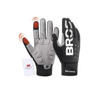 ROCKBROS Gants Thermiques d'hiver pour Homme et Femme, Gants Vélo Écran Tactile pour Course, Cyclisme, Escalade, Randonnée, Ski, Activités de Plein Air Noir M