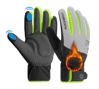 ROCKBROS Gants Vélo Hiver Homme Femme Écran Tactile, Gants Cyclisme Chauds Thinsulate, Gants VTT Rembourrés Antidérapants, pour Moto, Course, Ski, Randonnée, Taille XL