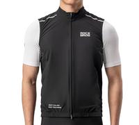 ROCKBROS Gilet de Cyclisme pour Homme Femme, Veste Sans Manches Coupe Vent pour Vélo VTT, Respirant Réfléchissant Unisexe avec Fermeture à Glissière et Poche Arrière, Noir, 4XL