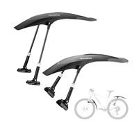 ROCKBROS Kit de Garde-Boue pour Vélo Avant+Arrière Garde-Boue Réglable Universel Flexible avec Entretoise Roue 26-29 Pouce Montage Innovant pour VTT Vélo de Ville Vélo de Course Vélo de Route Noir