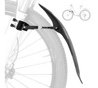 ROCKBROS Kit de Garde-Boue pour Vélo Avant/Arrière Garde-Boue Réglable Universel Flexible avec Entretoise Roue 26-29 Pouce Montage Innovant pour VTT Vélo de Ville Vélo de Course Vélo de Route Noir