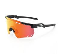 ROCKBROS Lunettes de Soleil Polarisées Cyclisme Homme Femme, Lunettes Vélo Route VTT Cadre TR90, Lunettes de Sport de Plein Air Protection UV400 pour Course Running Conduite Pêche, Noir