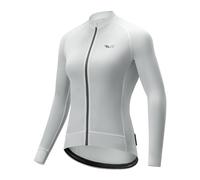 ROCKBROS Maillot de Cyclisme pour Femme Manches Longues, Vêtement de Vélo Léger Respirant Veste de Cycliste Été pour VTT Velo Route Course, Gris M