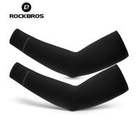 ROCKBROS - manchons de vélo en soie glacée, Protection des bras de cyclisme respirants d'été, Protection contre le soleil et les UV en plein air, pour sport, vtt, vélo de route XT9002OR