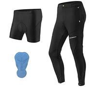 ROCKBROS Pantalon de Cyclisme Homme Pantalon de Vélo Caleçon avec Coussin de Siège Respirant pour VTT Course Route Été Automne, Noir XL