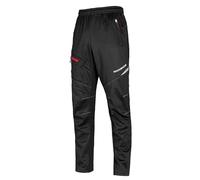 ROCKBROS Pantalon Polaire Cycliste d'hiver Homme Femme Thermique Coupe Vent Imperméable Noir pour Vélo VTT