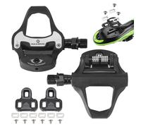 ROCKBROS Pédales à Clic pour Vélo de Route, Look Pédales Automatiques avec Cales 4,5°, Tension Réglable, Axe en Cromoly, 2 Crampons Incluses, Ultralégères