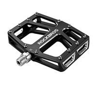 ROCKBROS Pédales de VTT en aluminium - Large plateforme - Pédales plates de 1,4 cm - Pédales à roulement scellé pour vélo de route, VTT, BMX, VTT