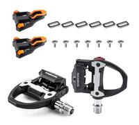 ROCKBROS Pédales Vélo SPD en Nylon Haute Résistance, Pédales à Clic pour Vélo de Route, avec Tension Réglable, Roulement Étanche, Axe en Cromoly, Kit Complet, pour la Route et la Compétition