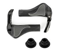 ROCKBROS Poignées de Guidon de Vélo, Poignées de Vélo Ergonomiques Antidérapantes, Grip de Vélo Antichoc Robuste Convient pour VTT VTC BMX Vélo de Ville 22,2 mm Noir