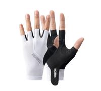 ROCKBROS Road to Sky Gants Cyclisme Homme Femme Demi-Doigts Gants VTT Respirant Antidérapant Réfléchissant Mince Printemps été Gants Court Scooter Vélo électrique Pliable Route Course Sport Blanc XL