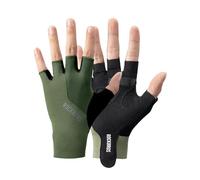 ROCKBROS Road to Sky Gants Cyclisme Homme Femme Demi-Doigts Gants VTT Respirant Antidérapant Réfléchissant Mince Printemps été Gants Court Scooter Vélo électrique Pliable Route Course Sport Vert XL