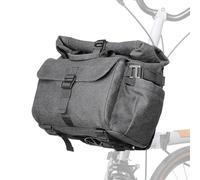 ROCKBROS Sacoche Avant pour Vélo Brompton Sacoche de Guidon pour Vélo Pliant Multifonctionnel Grande Capacité 11.5-16.8L Extérieur Ajustable Noir