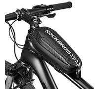 ROCKBROS Sacoche de Cadre 1,1L/1,5L VTT Sacoche de Vélo Route Coque Rigide Robuste Sac de Rangement Léger Top Tube de Vélo Pliant Noir
