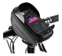 ROCKBROS Sacoche de Guidon Vélo Étanche avec Support Téléphone Écran Tactile pour Écran inférieur à 6.5 pouces VTT Noir