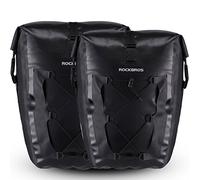 ROCKBROS Sacoche de Vélo Porte-Bagage Arrière 100% Étanche, 20L-27L, Sac de Rangement Noir Jaune Motif Camouflag