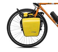 ROCKBROS Sacoche de Vélo VTT Arrière, Sacoches de Porte-Bagage 100% Étanche, Sac de Rangement 12L-17L Noir Jaune
