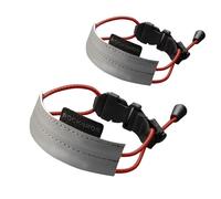 ROCKBROS Serre-Pantalon Réfléchissant pour Cylisme, Pince à Vélo Universelle, Brassard de Sécurité Sport Haute Visibilité pour Cycliste Homme Femme, pour Course Jogging, Gris Rouge 1 Paire