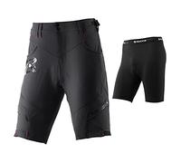 ROCKBROS Shorts Cuissard Sets Ensemble Vélo VTT Homme 2 en 1 Cyclisme Caleçon et Pantalon Court Sport Loirsir Séchage Rapide, Noir M