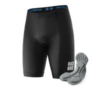 ROCKBROS Shorts de Cycliste Homme Rembourré, Cuissard de Cyclisme avec Coussin à Séchage Rapide, Short pour VTT Vélo Route Course Élastique, Noir XL