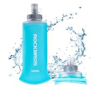 ROCKBROS Soft Flask Course 500ml Souple, Gourde Souple Pliable 17oz, Bouteille d’eau Souple avec Valve pour Sac d’hydratation Unisexes pour Sport Extérieur Randonnée Escalade Cousrse, Bleu