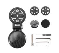 ROCKBROS Support Compteur Vélo avec Compartiment Traceur, Compatible Garmin Bryton Wahoo, Fixation en Alliage d’Aluminium pour VTT et Vélo de Route
