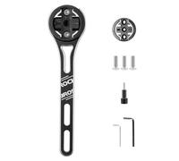 ROCKBROS Support Compteur Vélo Compatible Garmin Bryton, Intégré Universel Support de Guidon Avant en Alliage d'aluminium, Fixation Combo pour GoPro ou Phare, Noir 2