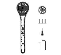 ROCKBROS Support Compteur Vélo Compatible Garmin Bryton, Intégré Universel Support de Guidon Avant en Alliage d'aluminium, Fixation Combo pour GoPro ou Phare, Noir 1