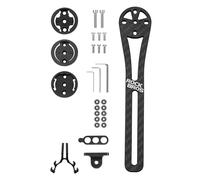 ROCKBROS Support GPS Avant Vélo Extension Montage Centre sous Guidon pour GoPro Lampe Compatible avec Ordinateur Garmin Wahoo Giant Bryton Multifonctionnel Angle Réglable Fibre Carbone Étanche Léger